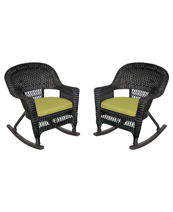 Jeco Rocker Wicker Chair with Cushion Set of 2 Macy's