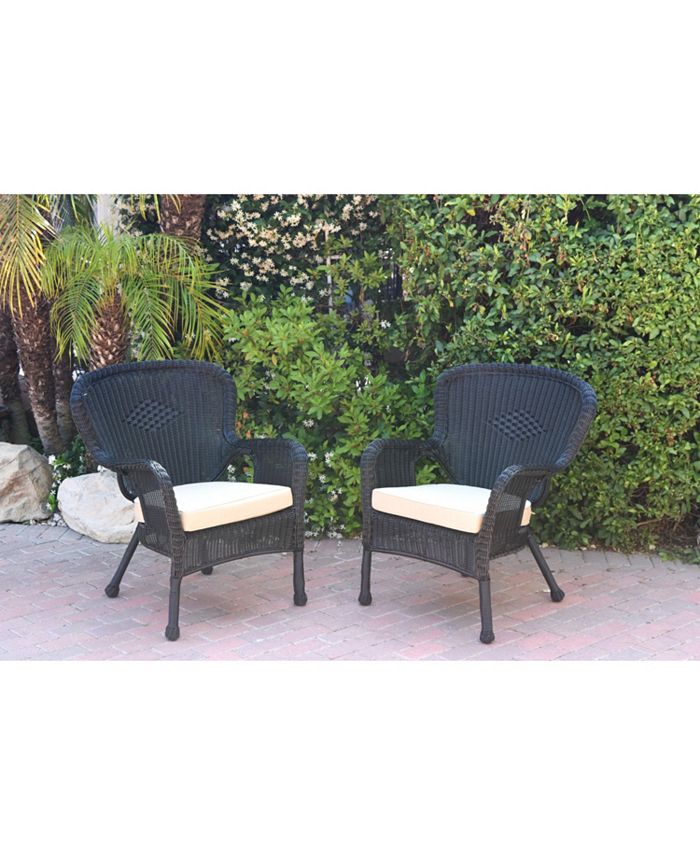 Jeco Windsor Resin Wicker Chair with Cushion Set of 2 OVERMAX Macy's