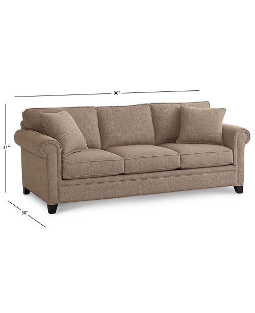Furniture Banhart 90 Fabric Sofa Created For Macy S Reviews