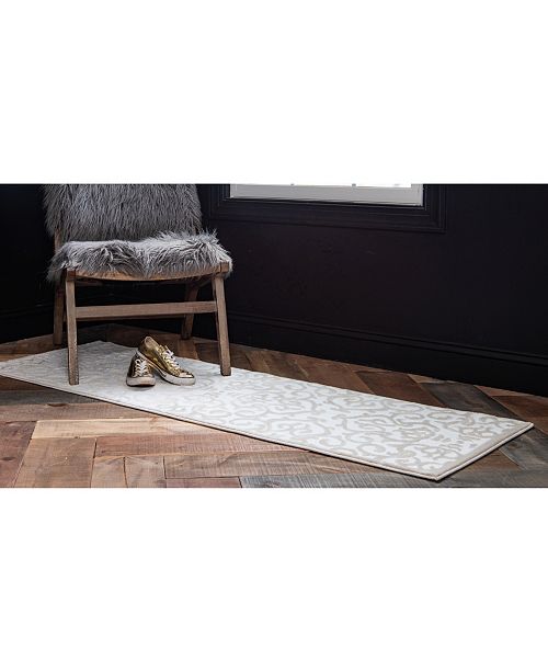 Bridgeport Home Marshall Mar5 Snow White 2' x 6' Runner Area Rug & Reviews Rugs Macy's