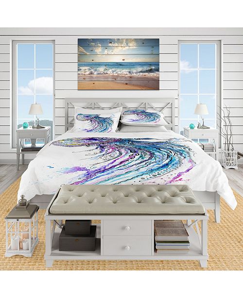 Design Art Designart Jelly Fish Watercolor Tropical Duvet Cover