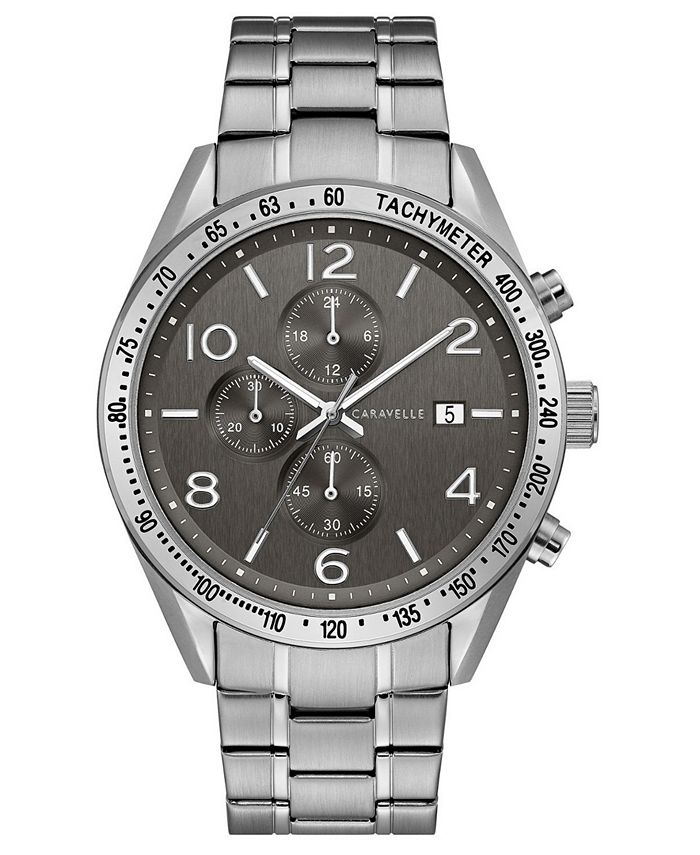 Caravelle - Men's Chronograph Stainless Steel Bracelet Watch 44mm