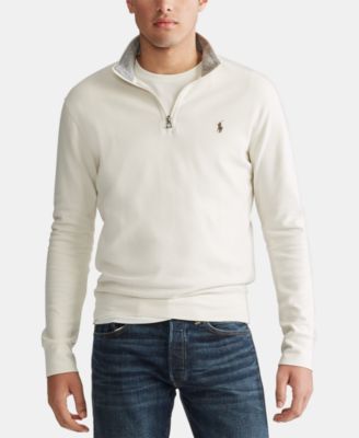 cream polo quarter zip