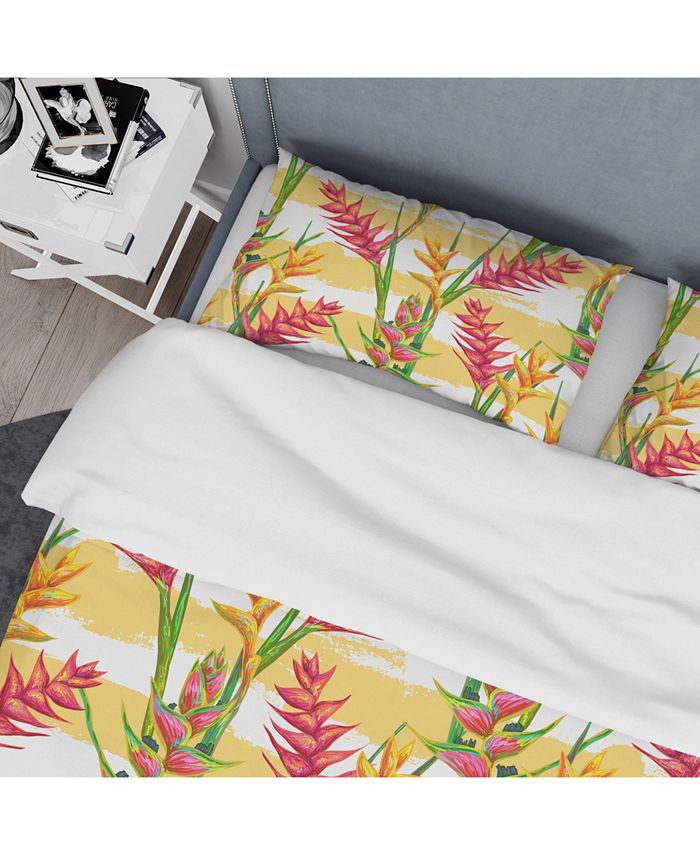 Design Art Designart 'Summer Jungle Pattern With Tropical Flowers ...