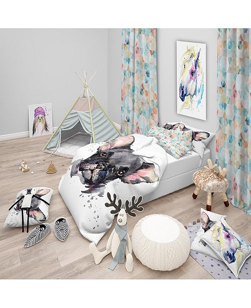 Design Art Designart Cute Watercolor Puppy Dog Modern And