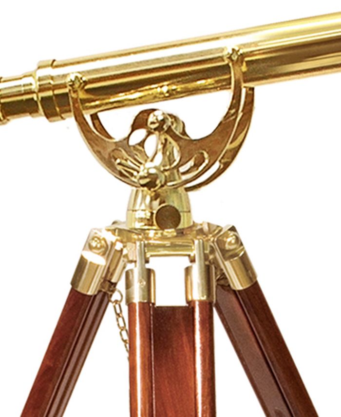 Barska 18x50mm Anchormaster Classic Brass Telescope with Mahogany Floor