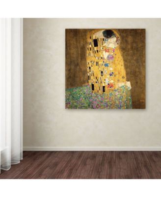 Gustav Klimt 'The Kiss 1907-8' Canvas Art - 24" x 24"