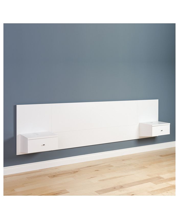 Prepac Floating King Headboard with Nightstands Macy s