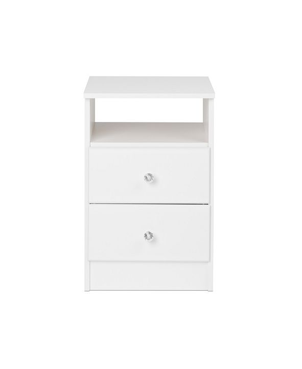 Prepac Astrid 2Drawer Nightstand with Acrylic Knobs & Reviews