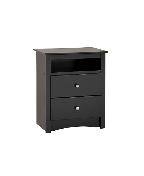 Prepac Sonoma Tall 2 Drawer Nightstand With Open Shelf Reviews