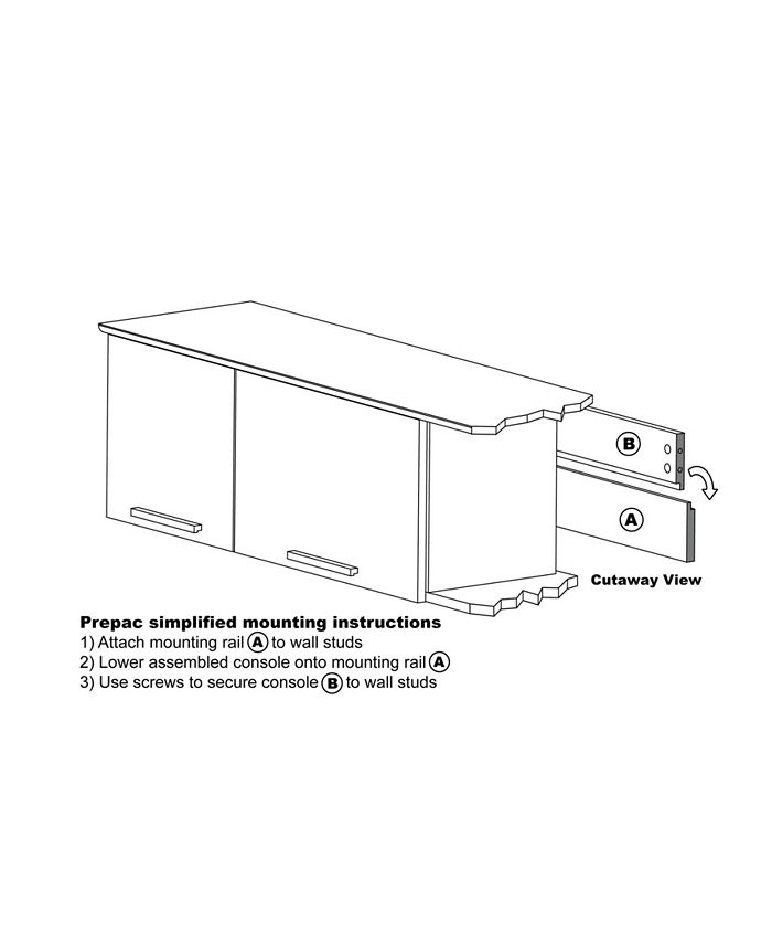 Prepac Coal Harbor Wall Mounted Hutch Macy's
