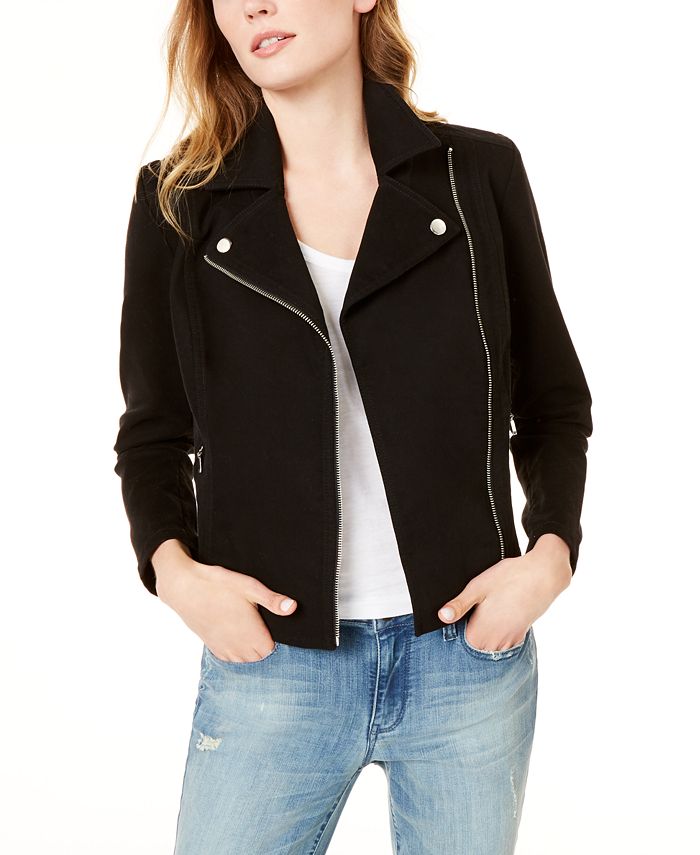 Calvin Klein Women's Slub Ponte Moto Jacket - Fashion Must-Have