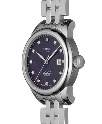 Tissot - Women's Swiss Automatic Le Locle Diamond-Accent Stainless Steel Bracelet Watch 29mm