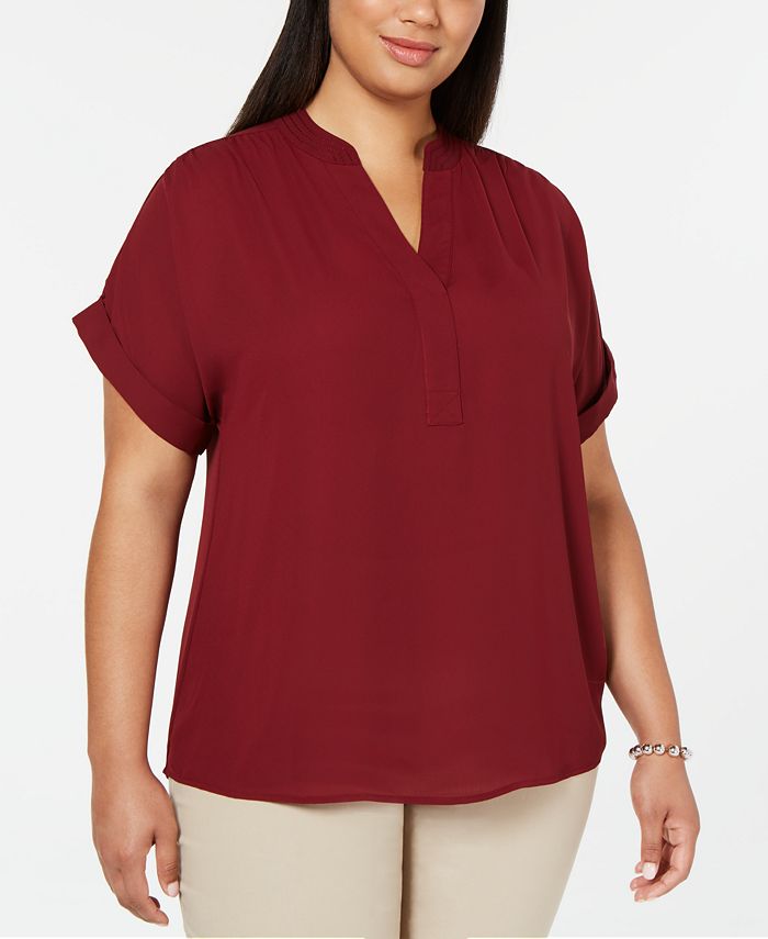 Macy's charter club 2025 plus size tops