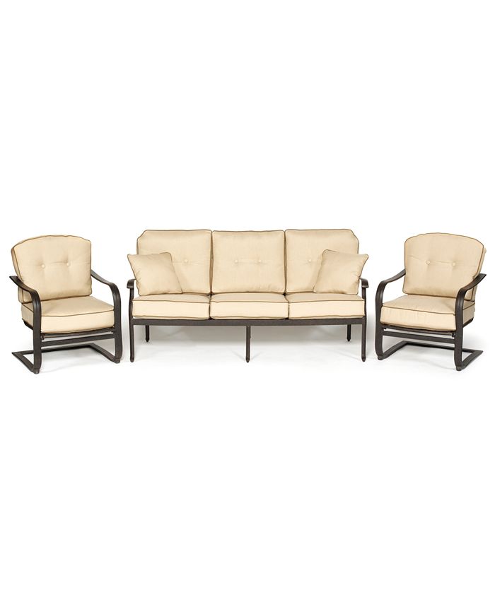 Furniture Bellingham Outdoor Cast Aluminum 3Pc. Seating Set (1 Sofa