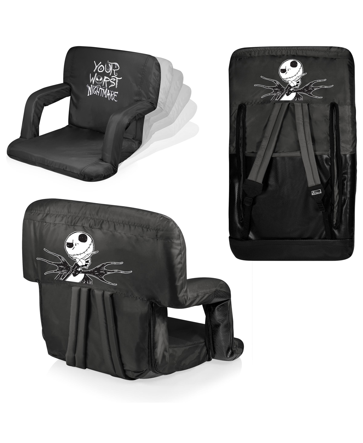 Oniva by Picnic Time Disney's The Night Before Christmas Ventura Reclining Stadium Seat - Black