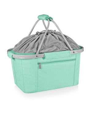 Picnic Time Oniva By  Metro Black Basket Collapsible Cooler Tote In Teal
