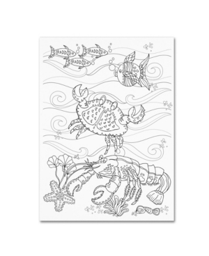 Trademark Global Lisa Powell Braun 'crab And Lobster' Canvas Art In Multi