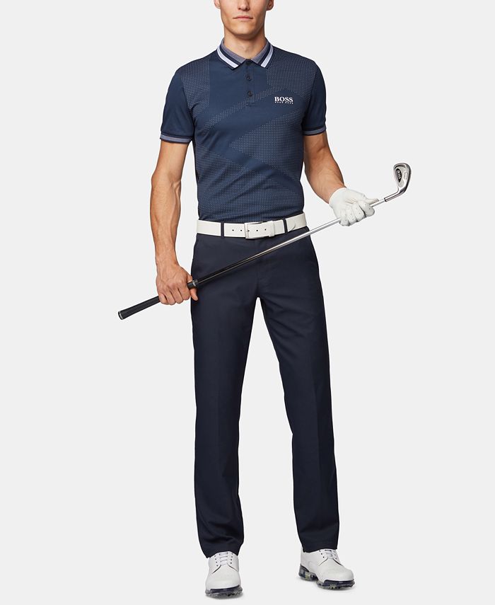 Hugo Boss BOSS Men's Paule Pro 3 Slim-Fit Contrast Golf Polo Shirt - Macy's