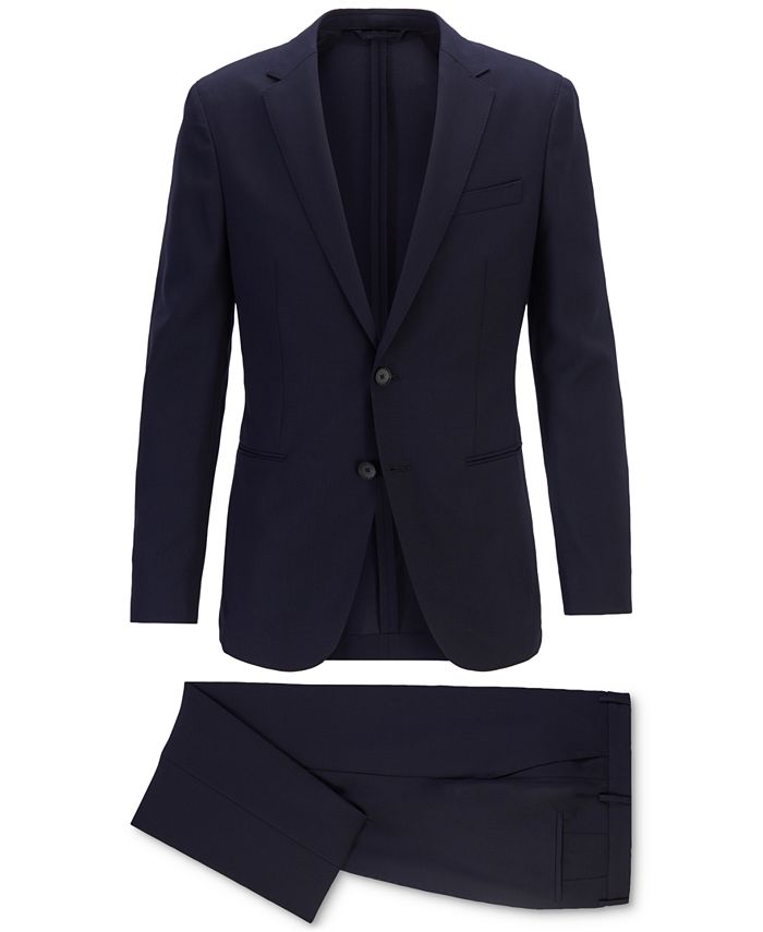 Hugo Boss BOSS Men's Micro-Print Wool Slim-Fit Suit - Macy's