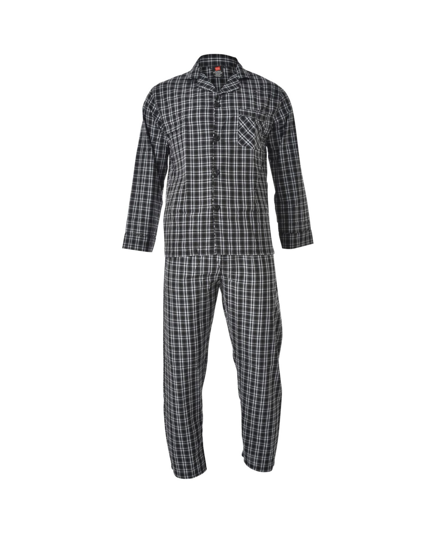Men's Big and Tall Cvc Broadcloth Pajama Set