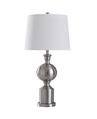 StyleCraft - Brushed Steel 30in Transitional Brushed Steel Metal Table Lamp