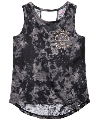 Epic Threads Big Girls Tie-Front Burnout Tank Top, Created for Macy's ...