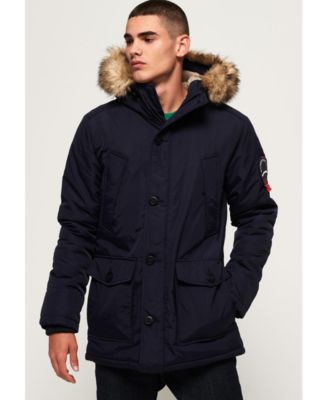 superdry faux fur trimmed parka