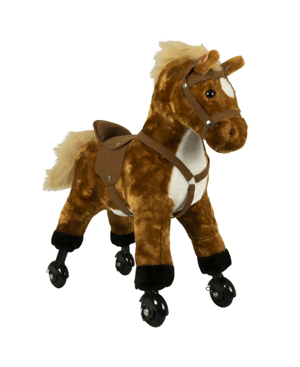 Ponyland Kids' Brown Plush Action Pony Giddy-up Walking Horse With Sound