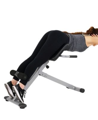 45° Hyperextension Roman Chair Machine, Height Adjustable Home Exercise Sport Bench, Foldable, SF-BH6629