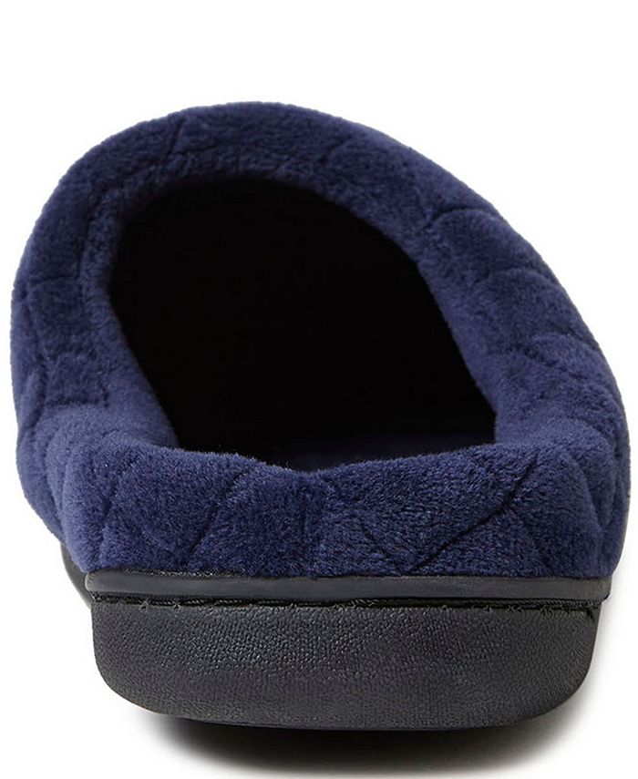 Women's darcy microfiber velour clog with quilted cuff top slipper