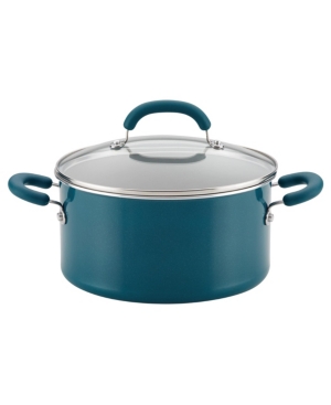 Rachael Ray Create Delicious Aluminum Nonstick 6-qt. Stockpot In Teal Shimmer