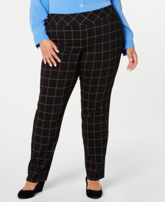 plus size plaid pants