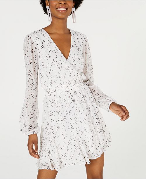 Trixxi Juniors Printed Wrap Dress Reviews Dresses Juniors