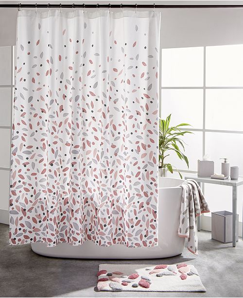 dkny shower curtain brushstroke floral