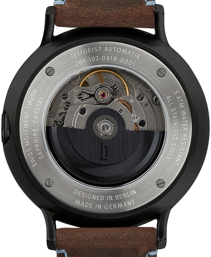 Lilienthal Berlin Zeitgeist Automatik Light Brown Leather Watch 42mm