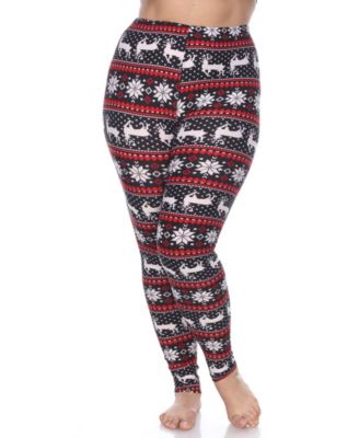 plus size printed leggings