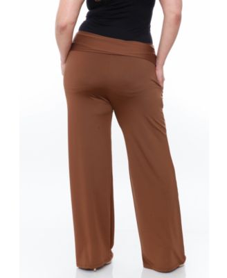 Plus Size Solid Palazzo Pants