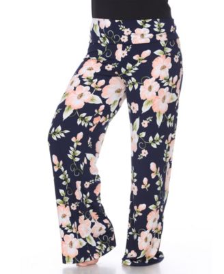 Plus Size Floral Wide Leg Palazzo Pants