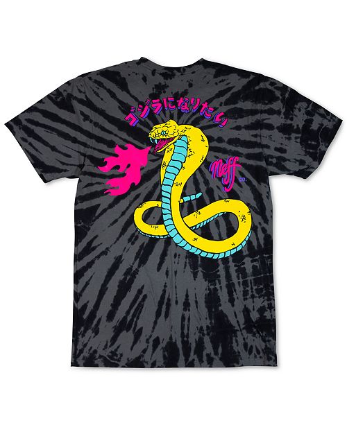 Neff Men S Cobrah Tie Dyed Logo Graphic T Shirt Reviews T