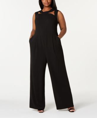 plus size cut out jumpsuit