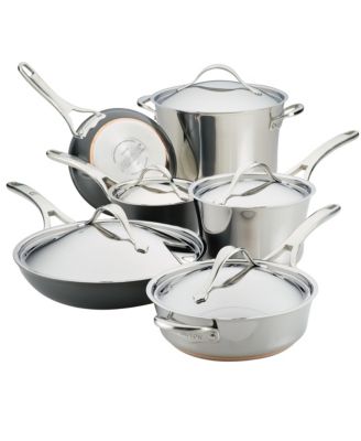 Nouvelle Copper Mixed Metals Cookware Set, 11 Piece