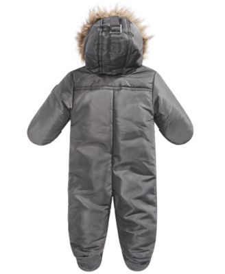 S Rothschild & CO Baby Boys Hooded Footed Pram With Faux-Fur Trim