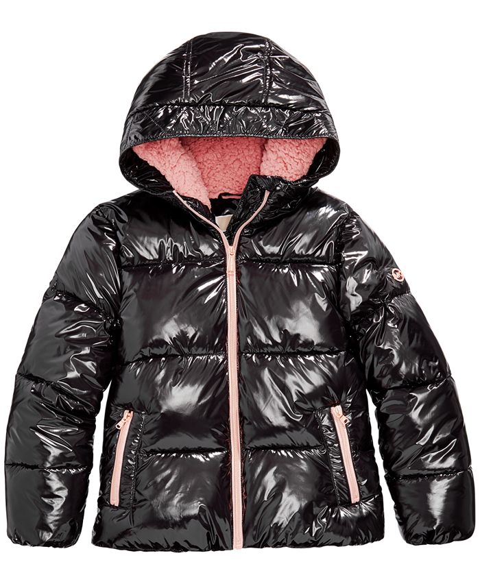 Michael Kors Little Girls Shiny Puffer Jacket & Reviews - Coats & Jackets -  Kids - Macy's