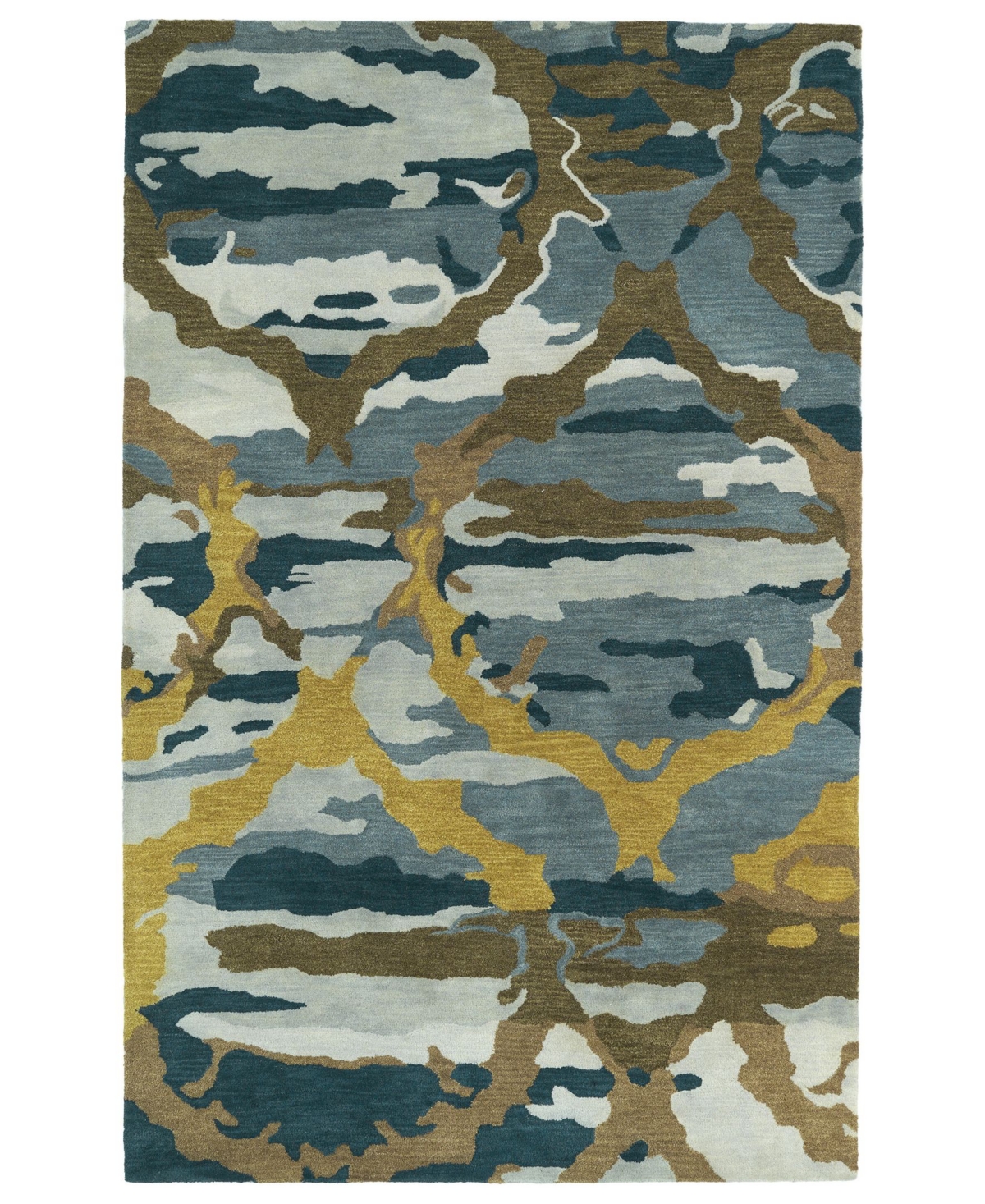 Kaleen Brushstrokes BRS02-17 Blue 8' x 11' Area Rug - Blue