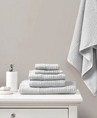 Spa Waffle Jacquard Luxury Combed Cotton 6-Pc. Bath Towel Set