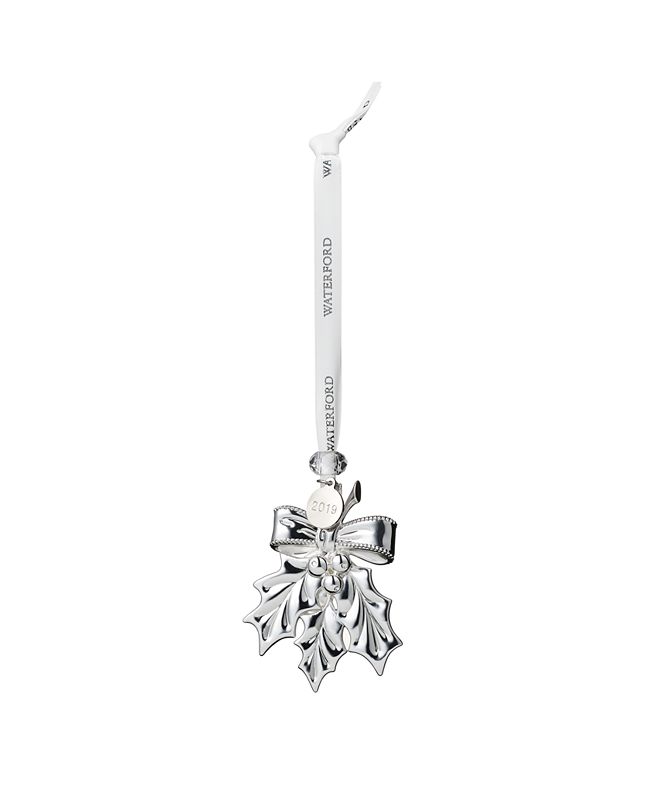 Waterford 2019 Silver Holly Ornament & Reviews - Holiday Shop - Home - Macy&#39;s