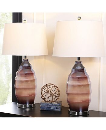 Abbyson Living - Tallulah Glass Table Lamp, Set of 2