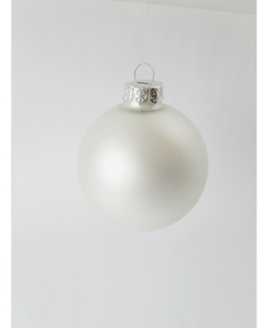 Whitehurst 2" Glass Christmas Ornaments In Silver Matte