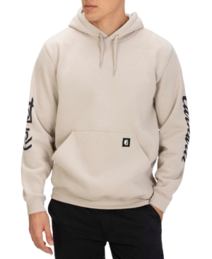 Hurley X Carhartt Men S Original Sleeve Logo Graphics Hoodie In Lt Orewood Brown Modesens